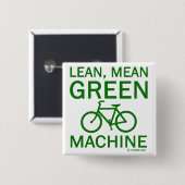 Lean Green Mean Machine Vierkante Button 5,1 Cm (Voorkant /achterkant)