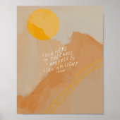 Lean in Light - Inspirerend prijsopgave positieve Poster (Voorkant)