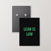 Lean is Law Fitness Personal Trainer Bodybuilding Button (Voorkant / Achterkant)