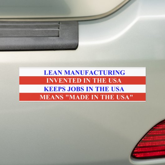 Lean Manufacturing Bumpersticker (Op auto)