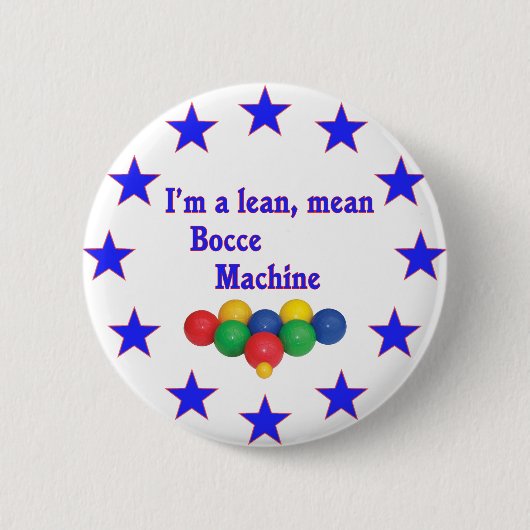 Lean Mean Bocce Machine Ronde Button 5,7 Cm (Voorkant)