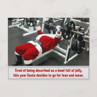 Lean & Mean Santa - Gekke kerstfeest Feestdagenkaart