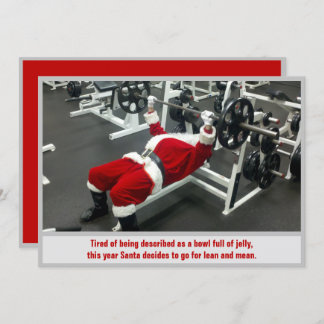 Lean & Mean Santa - Grappig Gekke Grap Kerst Kaart