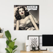 Lean On Me Romance Comic Poster uit de jaren vijft (Thuiskantoor)