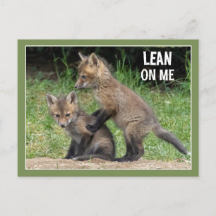 Lean on me Text Briefkaart