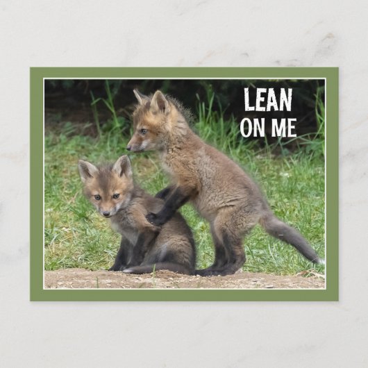 Lean on me Text Briefkaart (Voorkant)