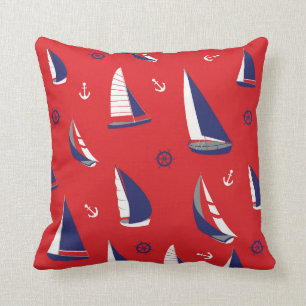 Lean Sailboat Pattern Kussen