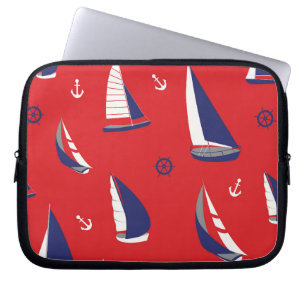 Lean Sailboat Pattern Laptop Sleeve