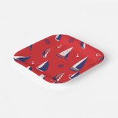 Lean Sailboat Pattern Papieren Bordje (Gebogen)