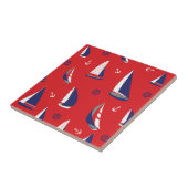 Lean Sailboat Pattern Tegeltje (Zijkant)