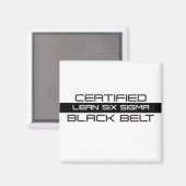 Lean Six Sigma Certified Black Belt Magneet (Voorkant / Achterkant)