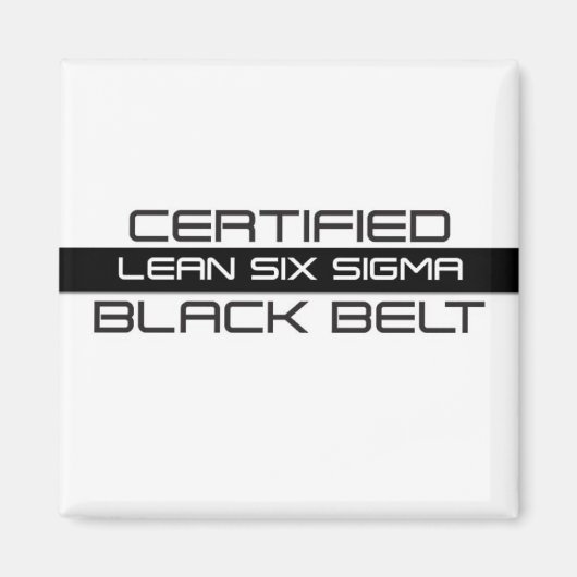 Lean Six Sigma Certified Black Belt Magneet (Voorkant)
