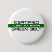 Lean Six Sigma Certified Green Belt Ronde Button 5,7 Cm (Voorkant)