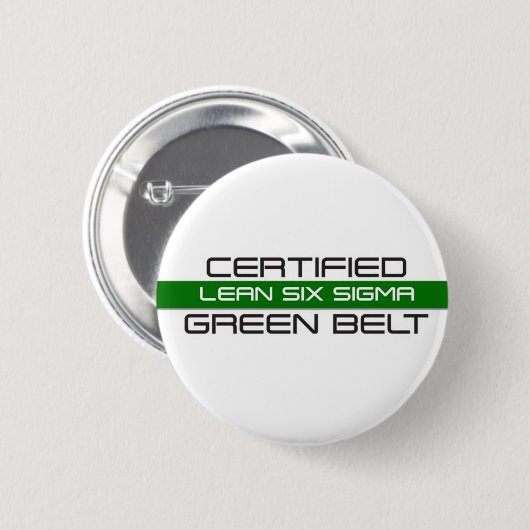 Lean Six Sigma Green Belt Ronde Button 5,7 Cm (Voorkant /achterkant)