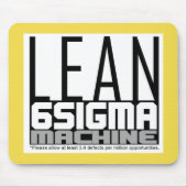 Lean Six Sigma-machine (geel) Muismat (Voorkant)