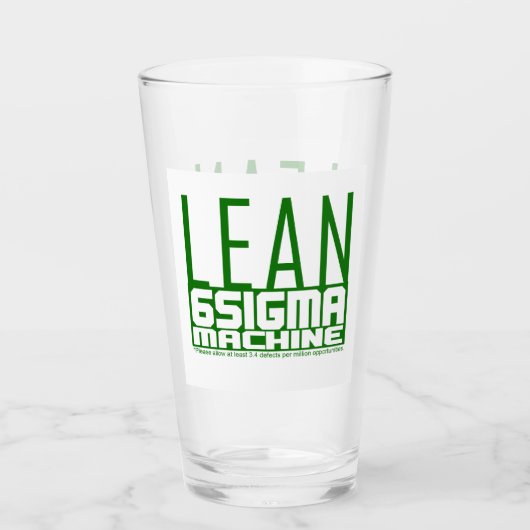 Lean six Sigma Machine Green Glas (Voorkant)