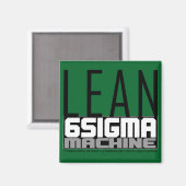 LEan Six Sigma Machine Groene riemmagneet Magneet (Voorkant / Achterkant)