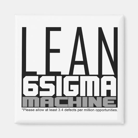 Lean Six Sigma Machine Magnet Ceinture Blanche (Devant)
