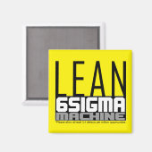 Lean Six Sigma Machine Magnet de ceinture jaune (Recto/Verso)