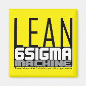 Lean Six Sigma Machine Magnet de ceinture jaune (Devant)