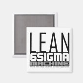 Lean Six Sigma Machine Witte riemmagneet Magneet (Voorkant / Achterkant)