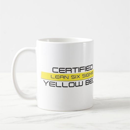 LEAN Six Sigma Yellow Belt Coffee Mok (Links)