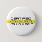 Lean Six Sigma Yellow Belt Ronde Button 5,7 Cm (Voorkant)