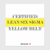 Lean Six Sigma Yellow Belt Sticker (Vel)