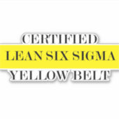 Lean Six Sigma Yellow Belt Sticker (Voorkant)