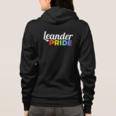 Leander Pride zwarte hoodie met ritssluiting aan d (Achterkant)