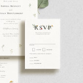 Leander Wildflower bruiloft RSVP Kaartje