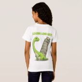 Leaning Long-Neck Cute Brachiosaurus & Leaning Tow T-shirt (Achterkant volledig)