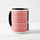 Leaning Santa Beagle Holiday Shopping Mok (Voorkant links)