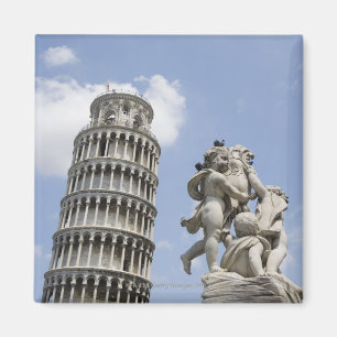 Leaning Tower of Pisa and Statue, Italië Magneet