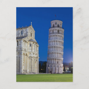Leaning Tower of Pisa at night Briefkaart