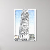Leaning Tower of Pisa Canvas Afdruk (Voorkant)