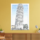 Leaning Tower of Pisa Canvas Afdruk (Insitu (Woonkamer))