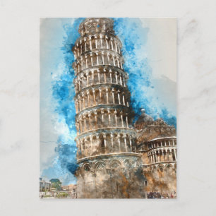 Leaning Tower of Pisa in Italië Briefkaart