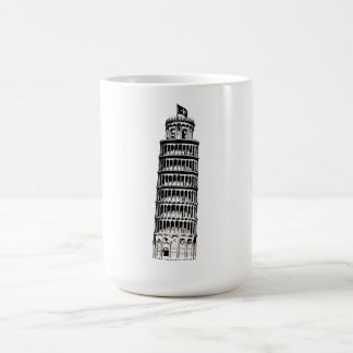 Leaning Tower of Pisa Line Art Illustration Koffiemok