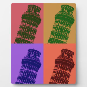 Leaning Tower of Pisa Pop Art Fotoplaat