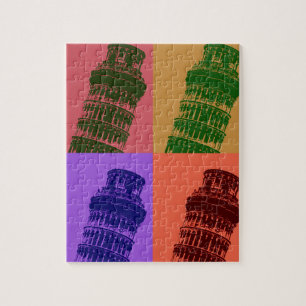 Leaning Tower of Pisa Pop Art Legpuzzel