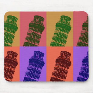 Leaning Tower of Pisa Pop Art Muismat