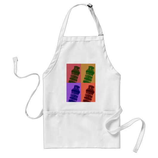 Leaning Tower of Pisa Pop Art Standaard Schort (Voorkant)