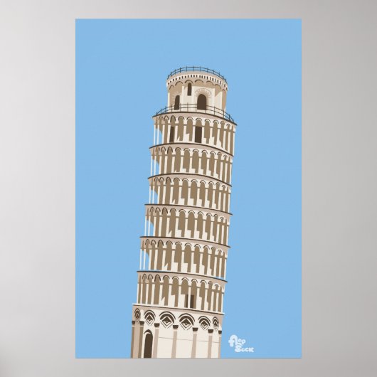 Leaning Tower of Pisa Poster (Voorkant)