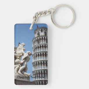 Leaning Tower van Pisa met Cherub Statue Sleutelhanger