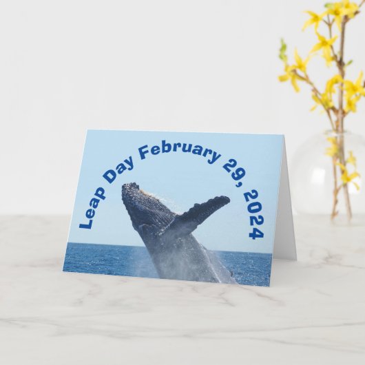 Leap Day 29 februari 2024 Kaart (Gele Bloem)