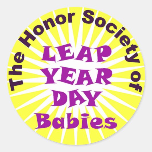 LEAP DAY CLUB RONDE STICKER (Voorkant)