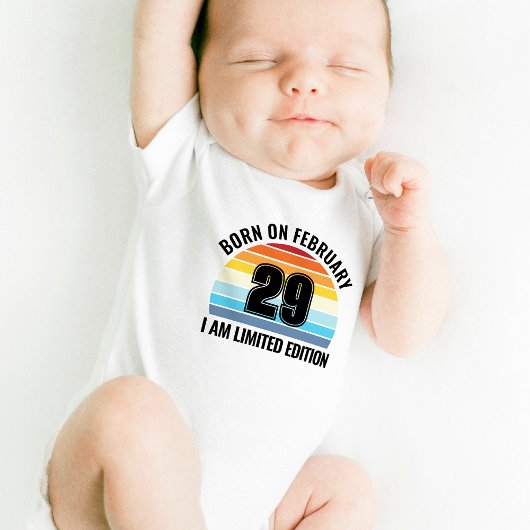 Leap Day Feb 29  Sunset Leap Jaar Verjaardag Romper