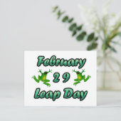 Leap Day Februari 29 Briefkaart (Staand voorkant)
