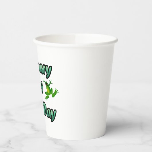 Leap Day Februari 29 Papieren Bekers (Links)